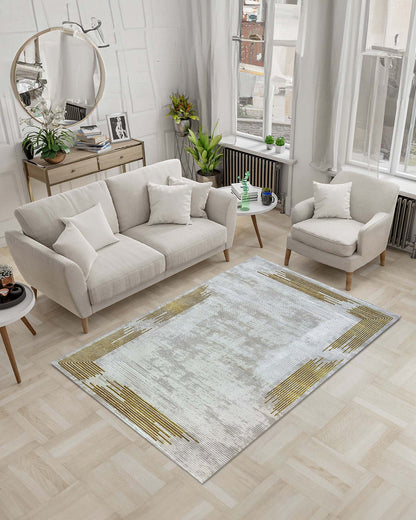 Turkish Area Rug Gamma Premium Collection GOLD/BEIGE 517A