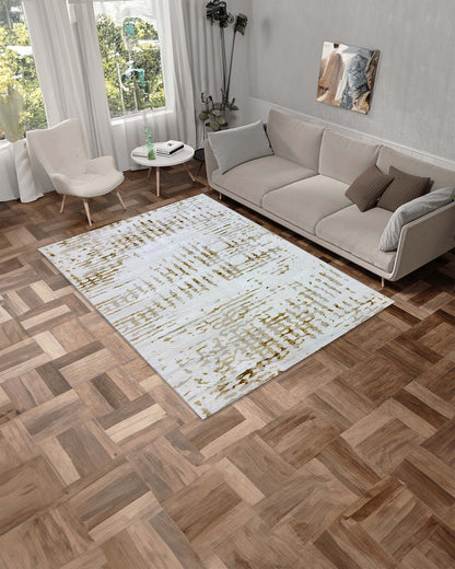 Turkish Area Rug Gamma Premium Collection GOLD/BEIGE 697A